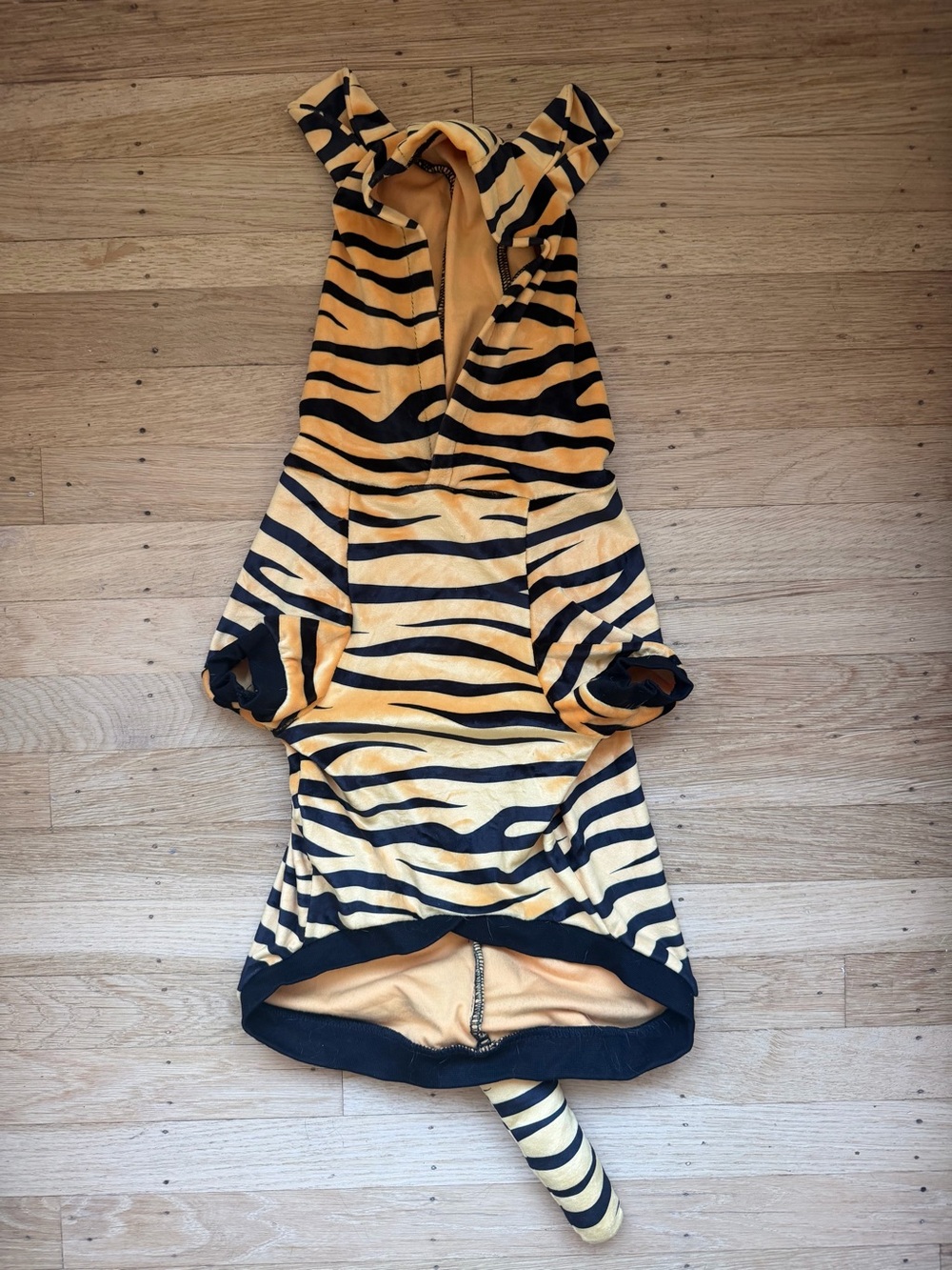 Tiger Stripe Hooded Dog Halloween Costume
